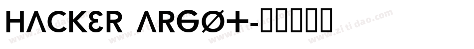 Hacker Argot字体转换